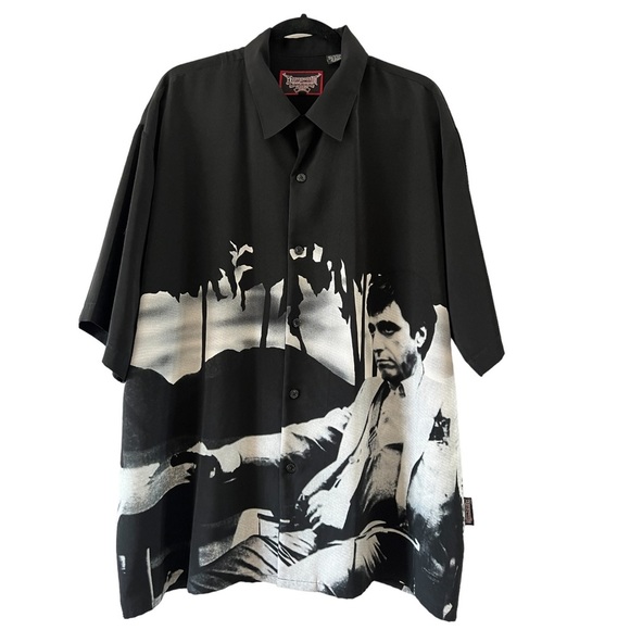 Vintage Dragonfly Monster Series Scarface Button-Up Shirt - Picture 1 of 6